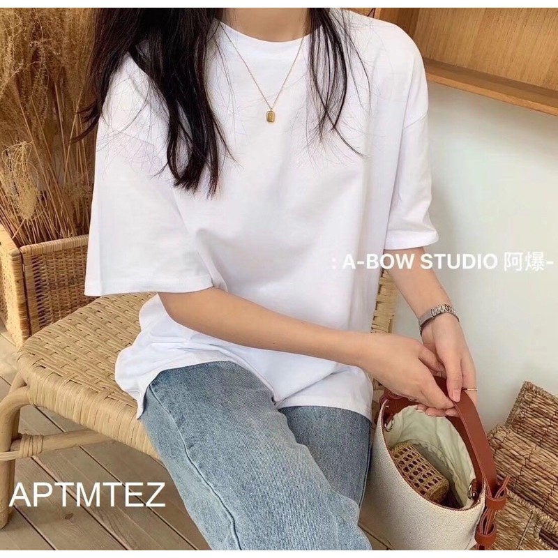 áo phông trơn cotton khô long tee form rộng quảng châu