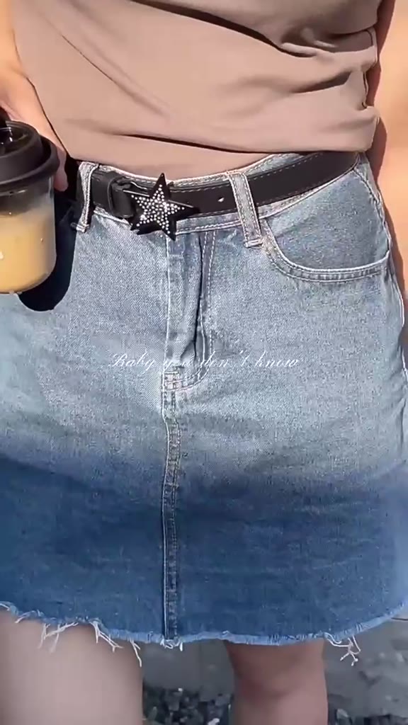 Thắt Lưng Bản Rộng Khóa Ngôi Sao Thời Trang Y2k