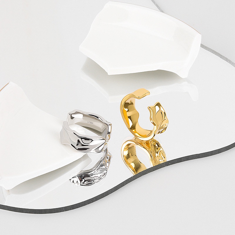 Nhẫn Cặp Màu Vàng / Bạc Phong Cách Punk Cổ Điển Thời Trang Cho Nữ