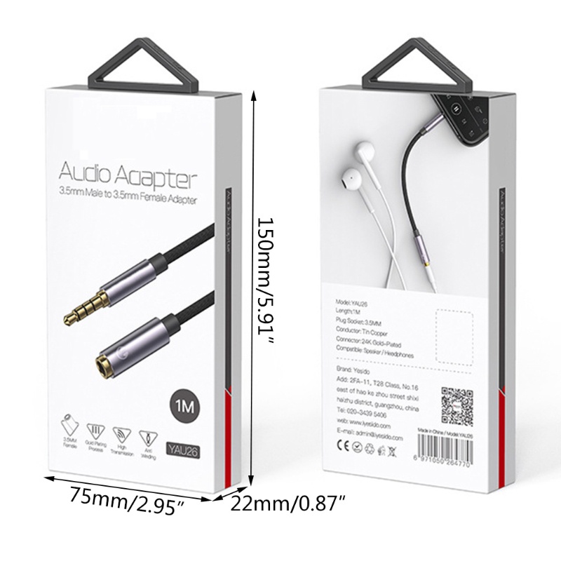 Dây Cáp Âm Thanh Nối Cổng 3 5mm Với Cổng AUX Chuyên Dụng Cho Xe Hơi