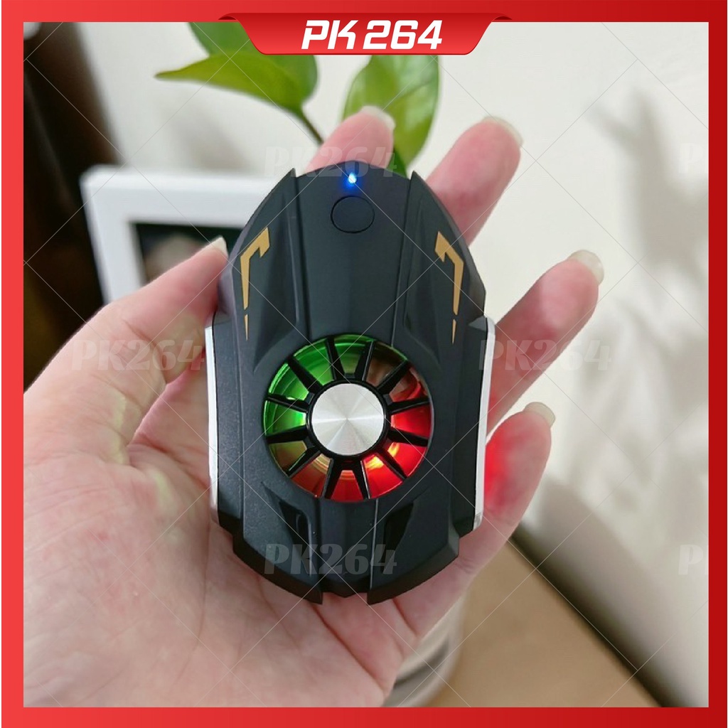 Quạt tản nhiệt Không dây dáng siêu xe Có Đèn led RGB Gấp Xách Tay Pin sạc dùng cho điện thoại di động phiên bản mới ra