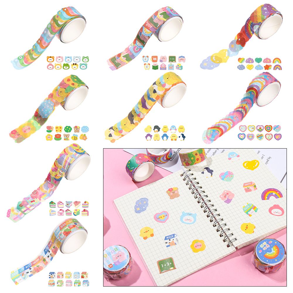 Cuộn Băng Keo Giấy Washi Dán Trang Trí Sổ Tay Nhật Ký Diy