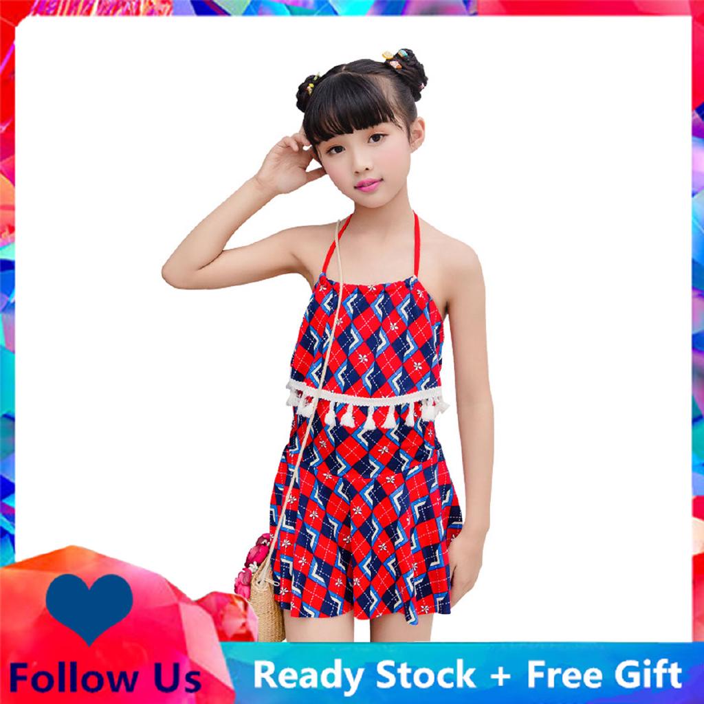 Bộ đồ bơi liền thân dễ thương cho bé gái
