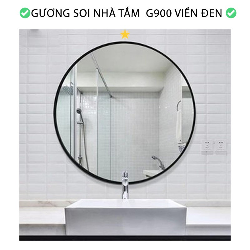 Gương soi nhà tắm sang trọng 1 lớp G900 viền đen phi phôi thái cao cấp -hàng chính hãng bảo hành 5 năm ..