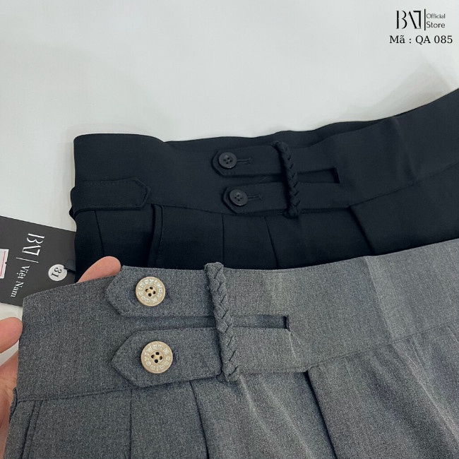 Quần âu nam cạp cao RIO kiểu dáng Hàn Quốc lịch lãm, sang trọng, chất liệu vải đẹp co giãn thoải mái