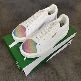 Giầy puma mũi nhũ cầu vồng hàng cao cấp, giày sneaker nữ mũi 7 màu