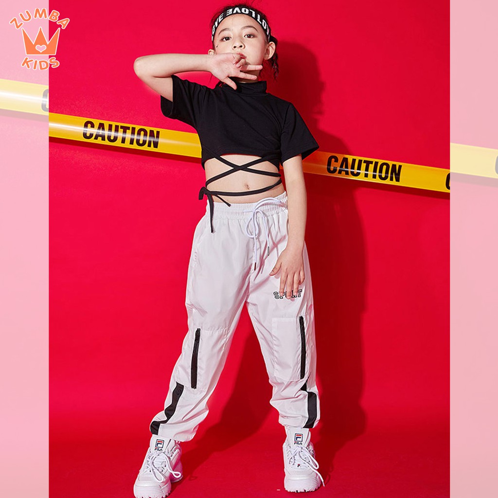 Trang phục nhảy hiện đại trẻ em | Set sport croptop dây