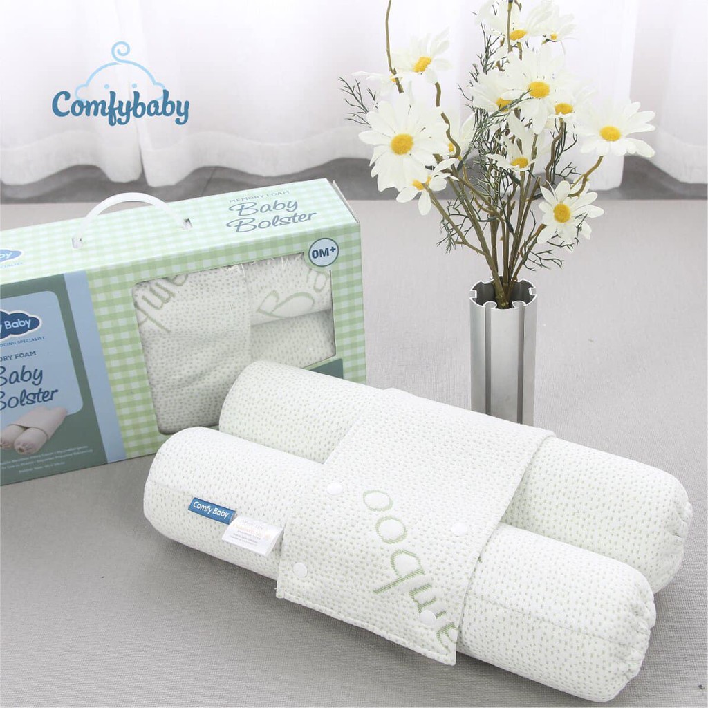 Bộ gối chặn - gối ôm 2in1 cho bé vỏ sợi tre Bamboo Comfybaby