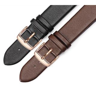 Dây da đồng hồ Vetoo Trơn Mỏng – Khóa vàng/vàng hồng