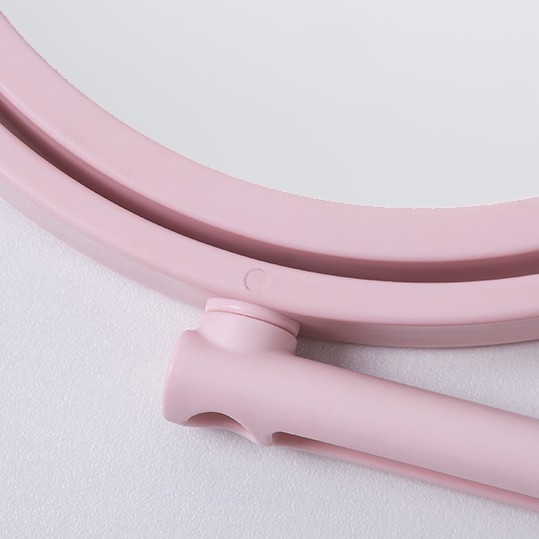 &lt;Tặng Sticker&gt; Gương Trang Điểm Gắn Tường Tiện Lợi Xoay 360 Độ Mẫu Tai Mèo Cute Treo Tường U140