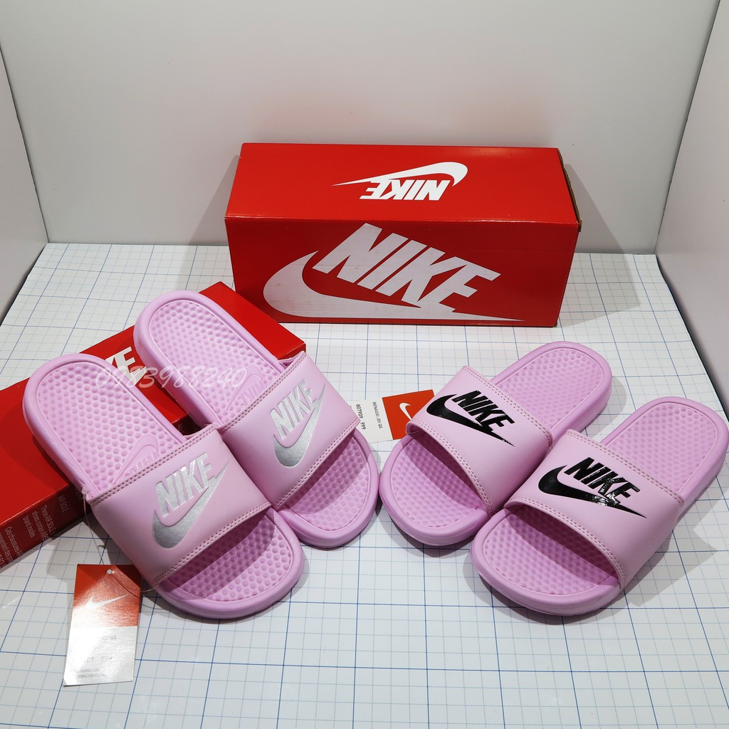 [Hộp Nike] Dép Nike Nk quai ngang nam nữ đầy đủ tem, mác, lót dày, tem size in nhiệt trong lót, tặng hộp hãng.