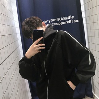 Áo khoác nỉ 1 sọc đen- unisex cao cấp