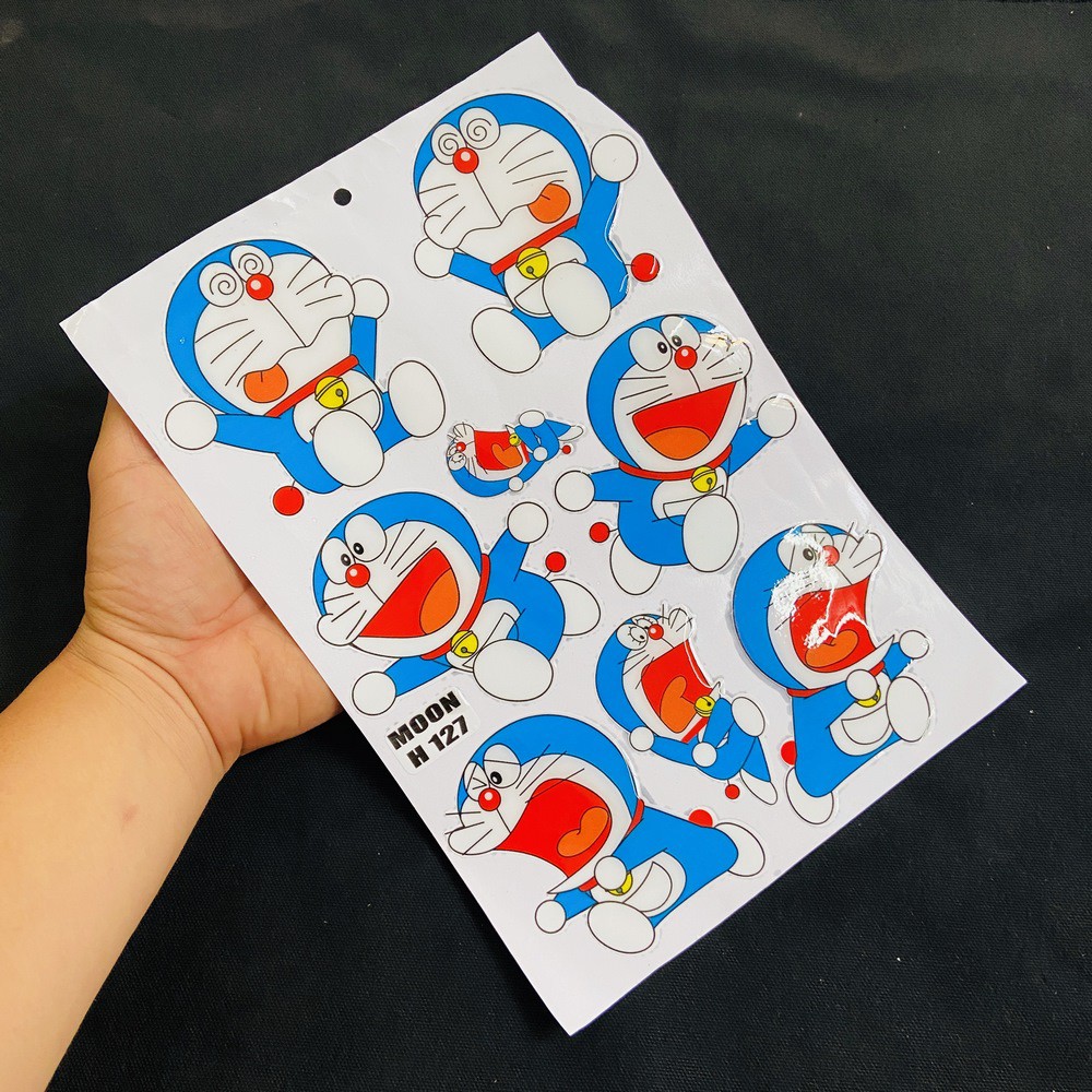 [CỰC RẺ] TẤM TEM DẬP NỔI NHIỀU LOGO MẪU ĐÔREMON TRANG TRÍ XE SIÊU CHẤT ( NGẪU NHIÊN)