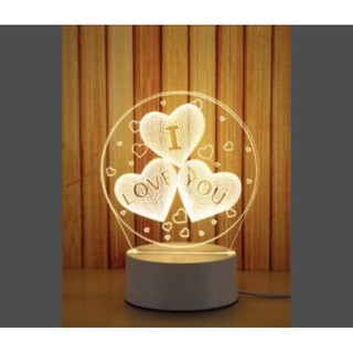 Đèn Led 3D 3 chế độ ánh sáng