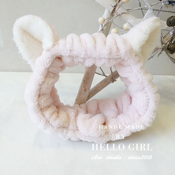 Băng đô rửa mặt đính tai mèo dễ thương d071301