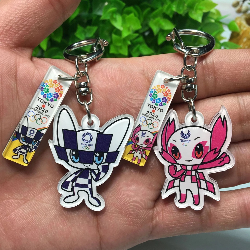 2020 Tokyo Olympics Keychain Souvenir Miraitowa Someity Keyring Acrylic Pendant
