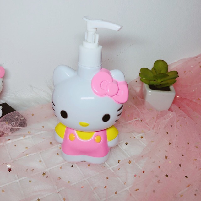 Bình lotion 250ml chiết mỹ phẩm hello Kitty