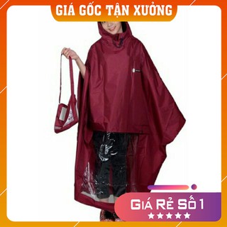 Áo Mưa Vải Dù Tráng Nhựa 1 Đầu Chống Rách Siêu Bền( màu ngẫu nhiên)