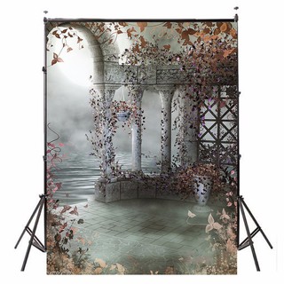 Phông nền in hình rừng tiên cổ tích 5x7FT