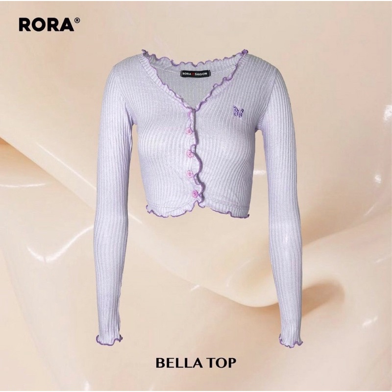 Áo BELLA TOP tay dài form Croptop