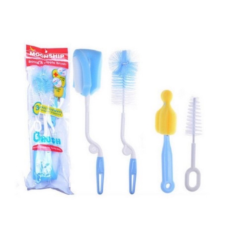 Bộ cọ rửa bình sữa và núm ti 4 chi tiết - B22