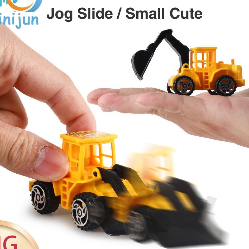 Set 6 Mô Hình Xe Công Trường Mini Bằng Hợp Kim Dành Cho Bé