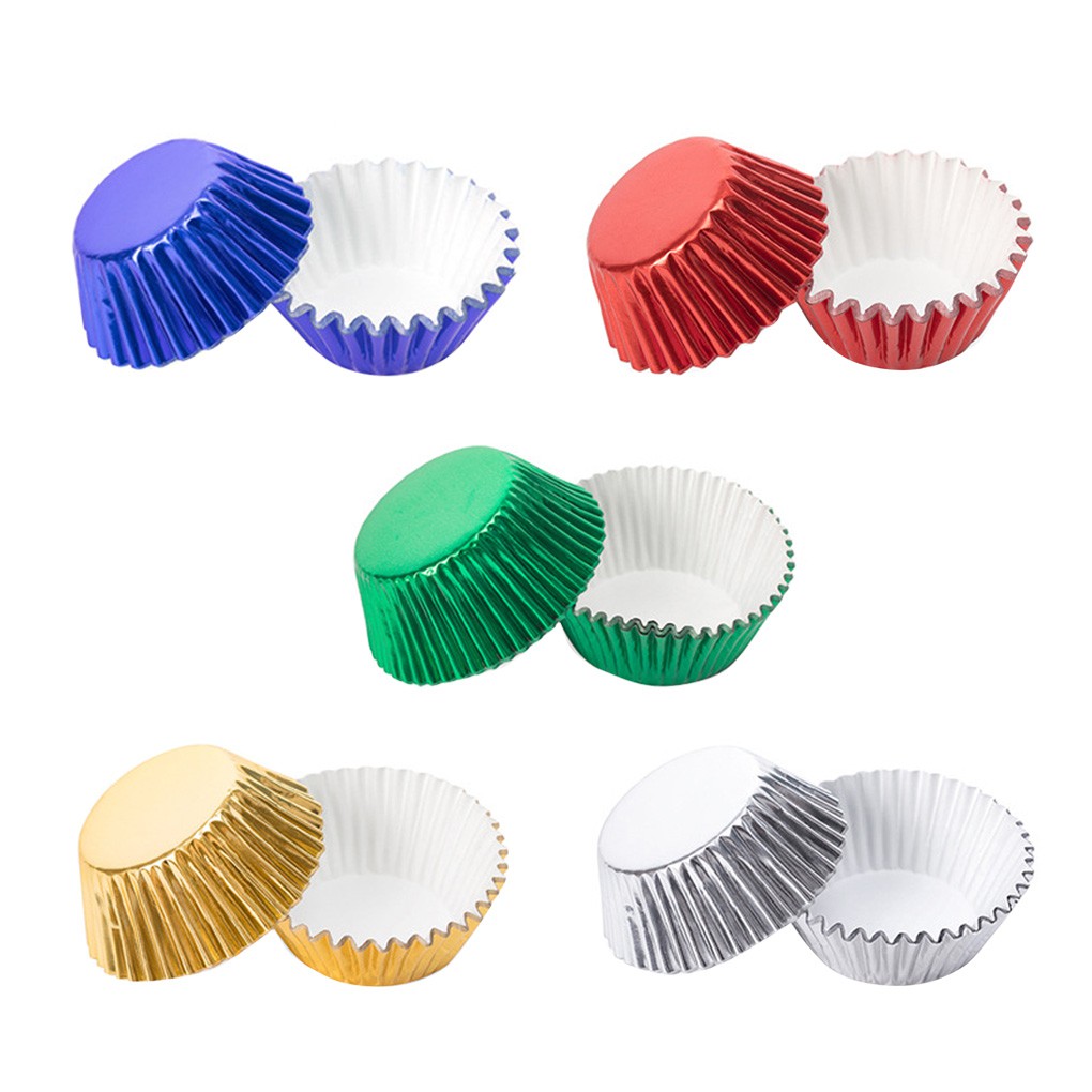 Set 100 Cốc Giấy Làm Bánh Cupcake