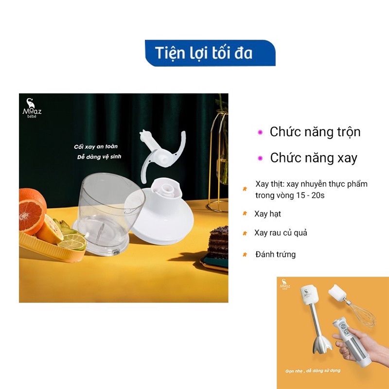 Máy Xay Cầm Tay Đa Năng MOAZ BEBE MB-026