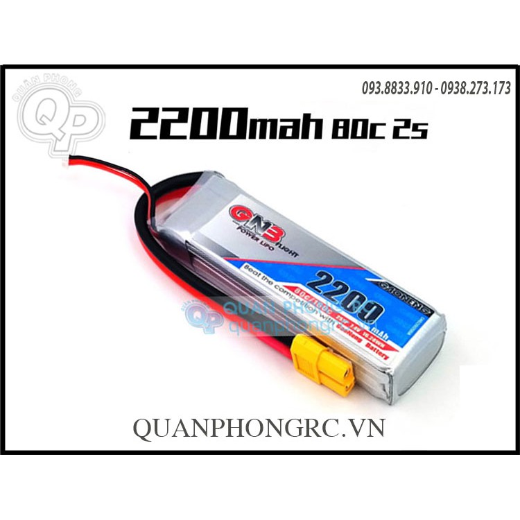 Pin GNB 7.4V -2200mah - 80C