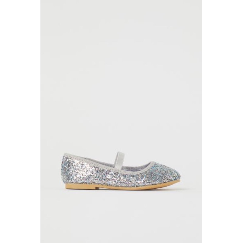 Giày kim tuyến bạc Elsa HM H&amp;M sz 27 16.8cm_hàng chính hãng authentic