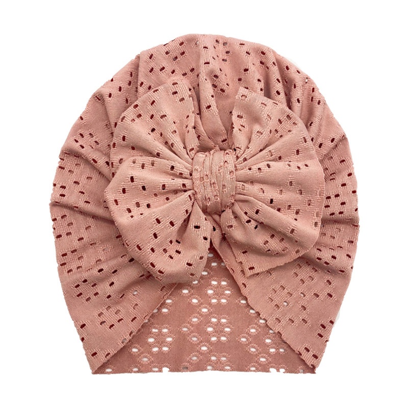 Mũ Polyester Thắt Nút Thoáng Khí Mùa Hè Cho Bé Sơ Sinh