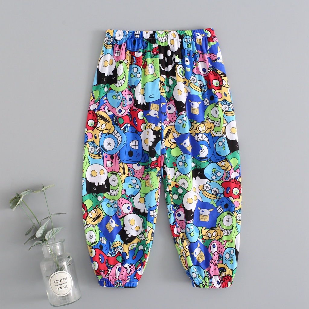 Sun baby Quần Ngủ cotton Lụa Mềm Thân Thiện Với Làn Da Chống Muỗi In Họa Tiết Hoạt Hình Dễ Thương Mùa