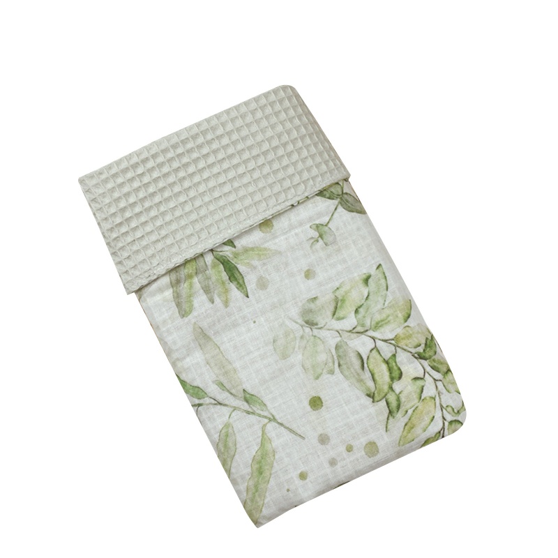 Nerf Chăn Quấn Em Bé Sơ Sinh Bằng Cotton Mềm Mại In Họa Tiết Lá Hoa