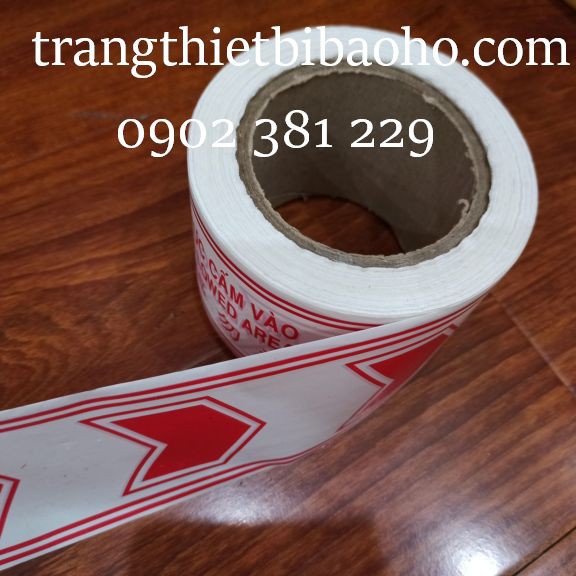 Cuộn dây rào cảnh báo khu vực cấm vào lõi giấy- 8cm x 100m