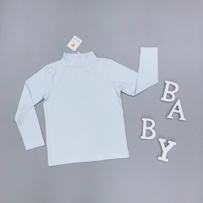 Áo giữ nhiệt cho bé, áo thun cổ 3 phân cho bé chất cotton, size 4 - 10 tuổi - SUNKIDS