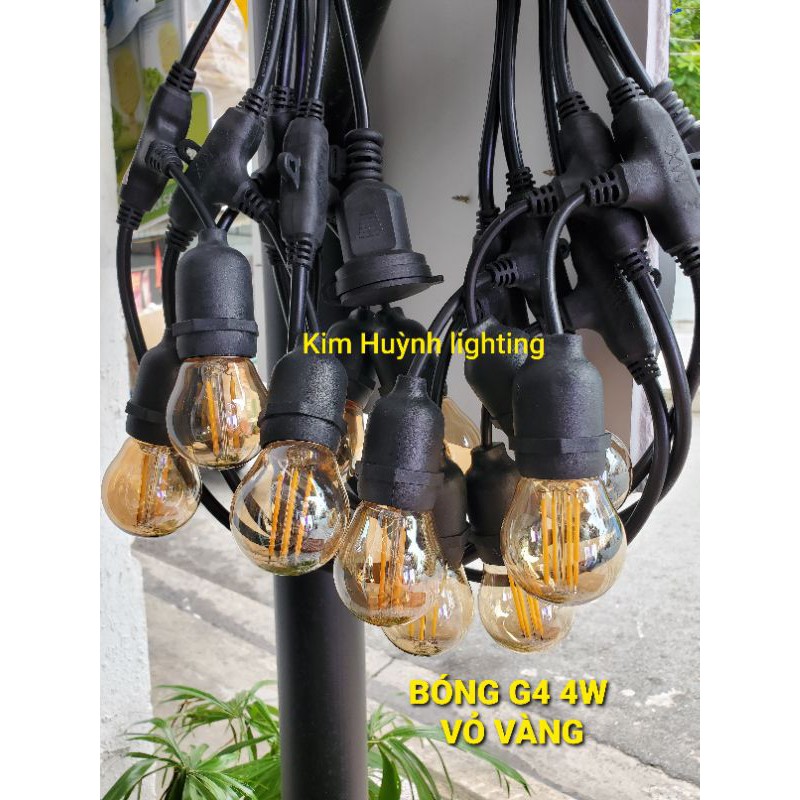 BỘ ĐUI DÂY ĐÚC BÓNG EDISON G45 4W SỬ DỤNG NGOÀI TRỜI