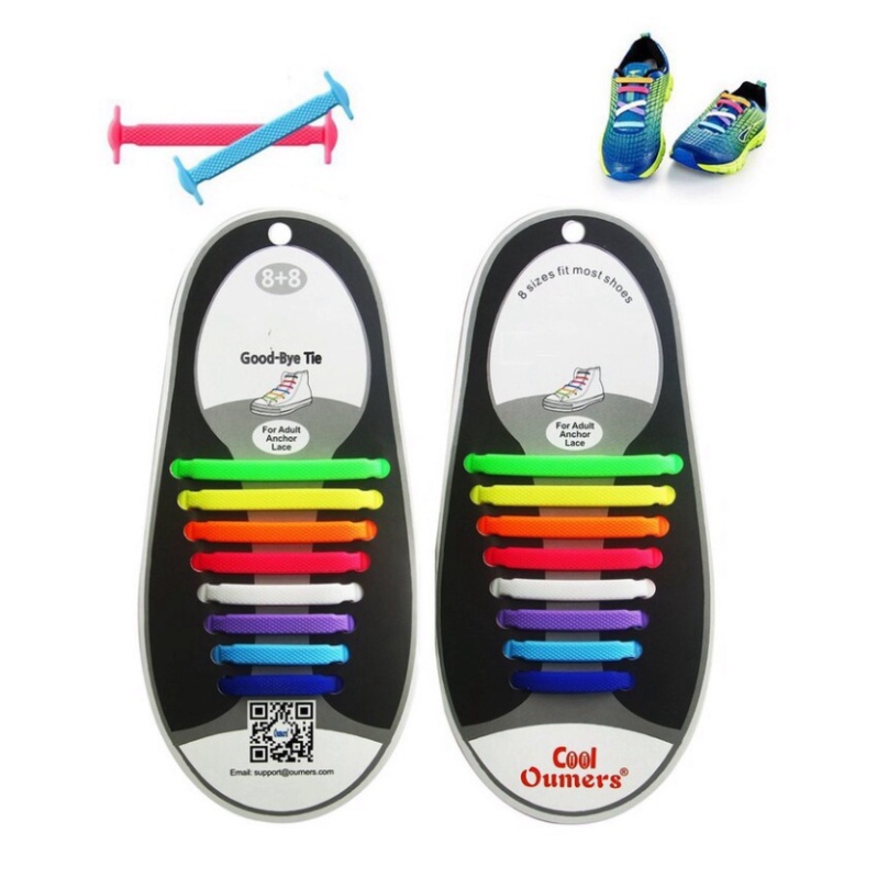 Dây giày phản quang Dây giày thông minh nhiều màu dễ dùng cho cả nam và nữ bằng cao su DANA