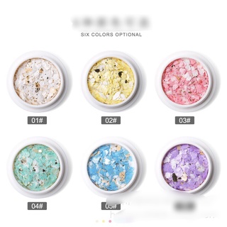 Set xà cừ nail, xà cừ 6 màu mỏng trang trí móng