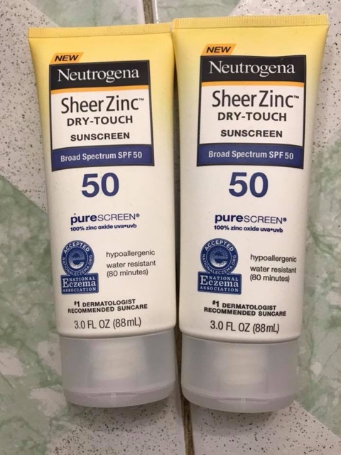 Kem chống nắng Neutrogena Sheer ZinC SPF 50 (chuẩn Mỹ)