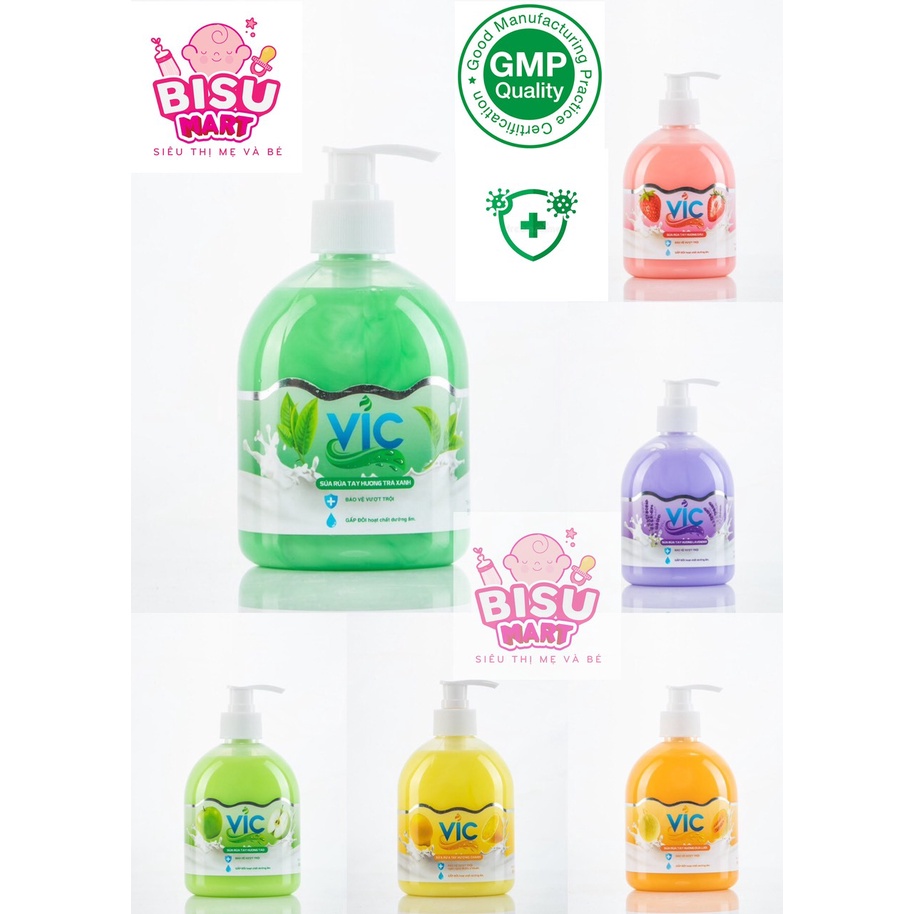 Sữa Rửa Tay VIC 500ml nhiều mùi