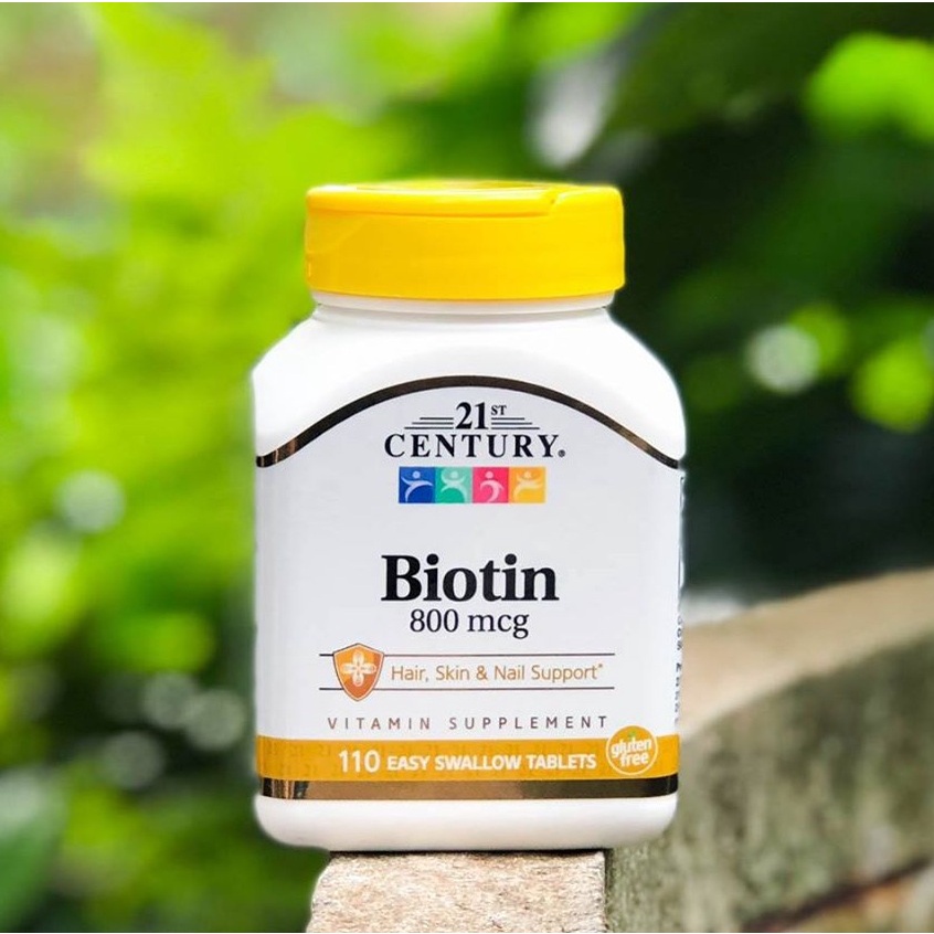 1 Lọ Biotin của Hãng 21st Century USA  dưỡng chất cho Tóc , Da , móng , râu ...110 Viên, dùng với Minoxidil hay Morr F5%