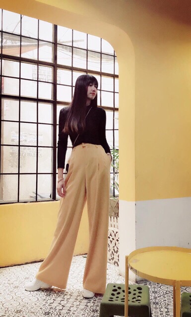 Quần suông dáng dài phong cách Hàn quốc Style