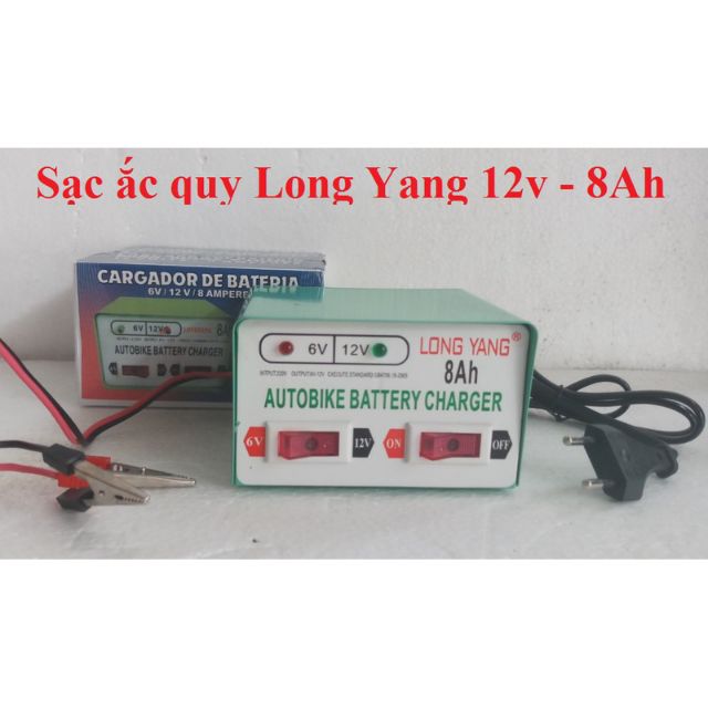 Bộ sạc bình ắc quy thông minh 2 chế độ 6V và 12V - 8A