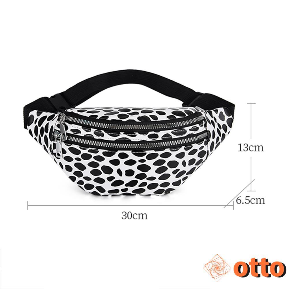 Women Animal Pattern Waist Messenger Bag Outdoor Flap Money Purses Casual PU Leather Belt Fanny Pack