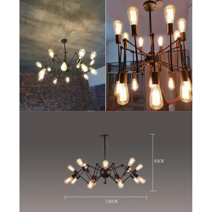 Combo Đèn Thả Trần + Đèn gắn tường Decor  (Bảo hành 1 năm)