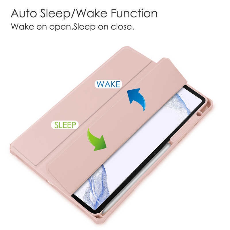 Ốp Máy Tính Bảng Bằng Acrylic + PC Nắp Lật Thông Minh Cho Samsung Galaxy Tab S7 FE S8 + 12.4 "New SM-T870 T730 X800 S6 Lite 10.4 S7 S8 11"