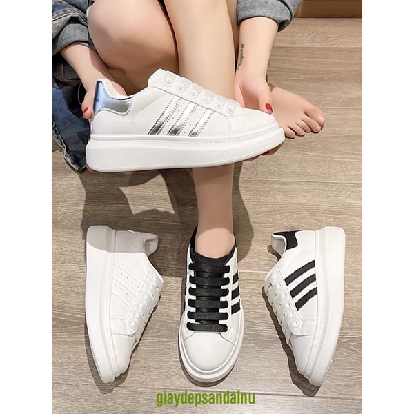 Giày Thể Thao MC Cao Cấp Nam Nữ 3 SỌC ĐEN