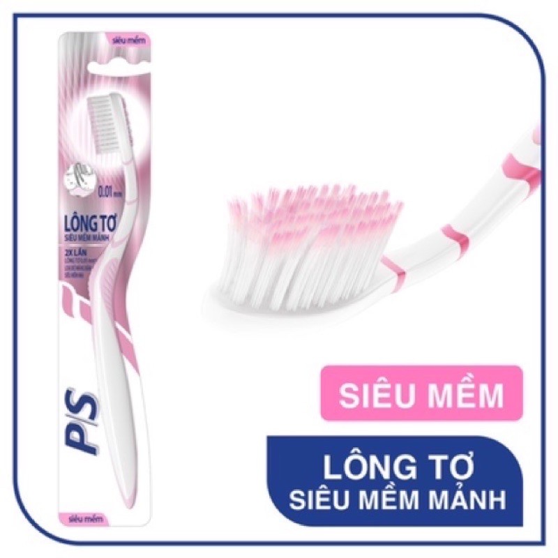 Bàn chải đánh răng P/S lông tơ siêu mềm mua 2 tặng 1