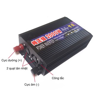 Inverter 12V 2000W Sin Chuẩn Tiếng Ồn Thấp