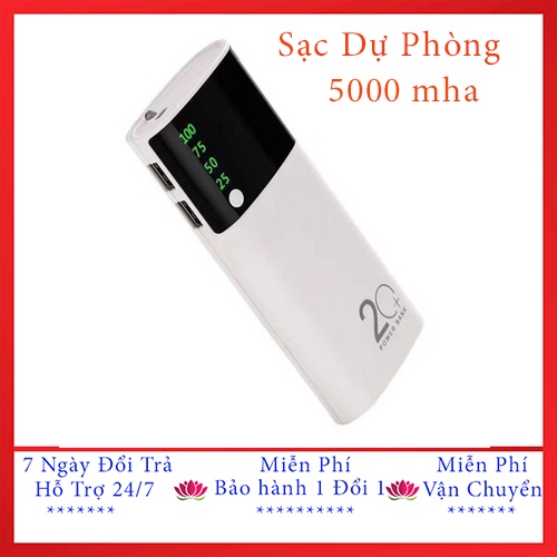 ❤️BẢO HÀNH 6 THÁNG❤️ SẠC DỰ PHÒNG 5000mAh - NHỎ GỌN - BỀN BỈ